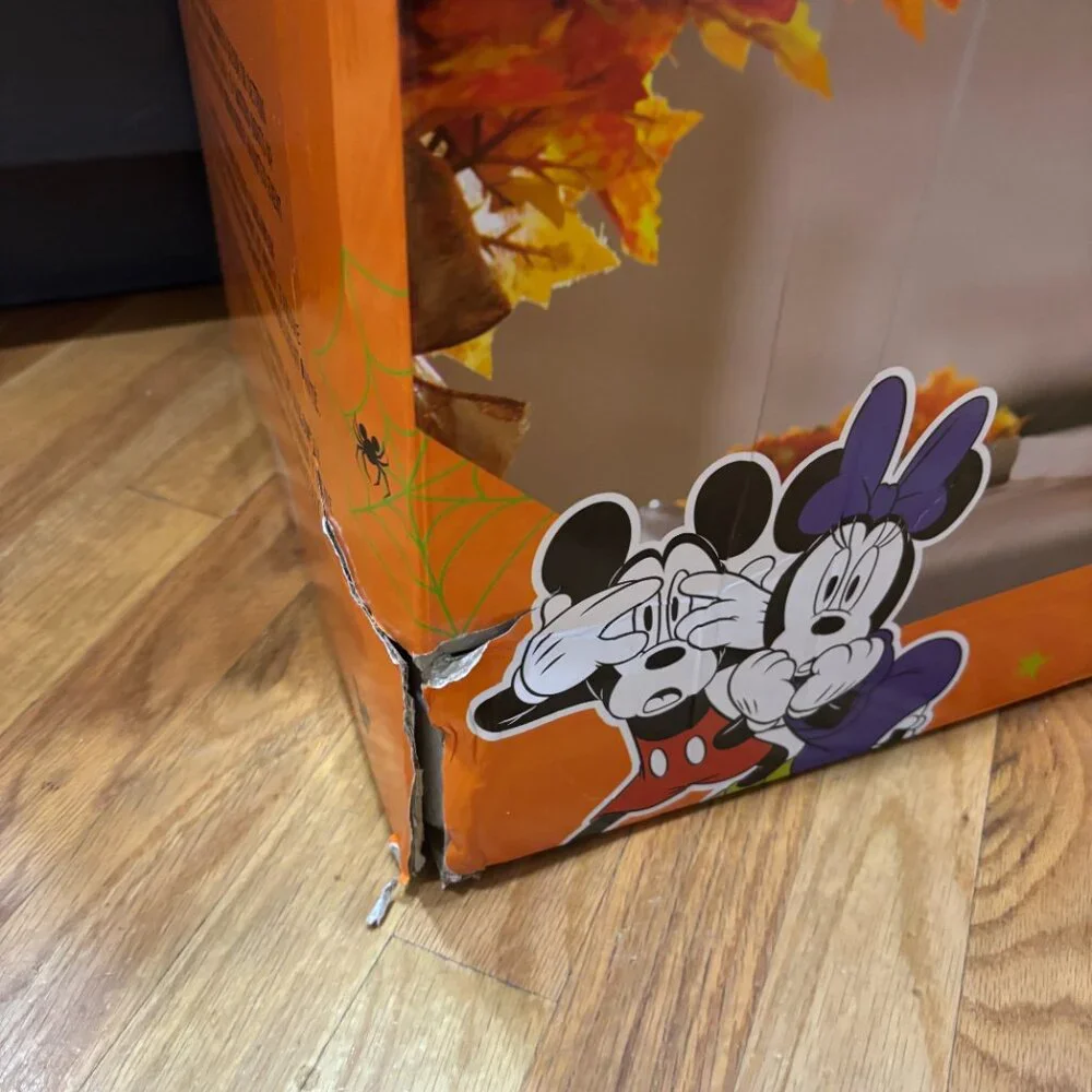 NWT Disney‎ Mickey Pumpkin Light-Up Halloween Decoration with Music – Orange
